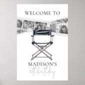 レトロ大人誕生日パーソナライズされたサインフィルムストリップ ポスター (正面)