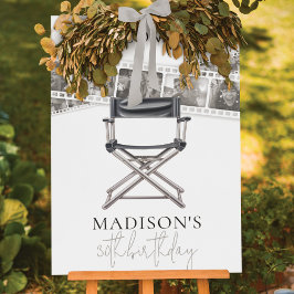 レトロ大人誕生日パーソナライズされたサインフィルムストリップ ポスター