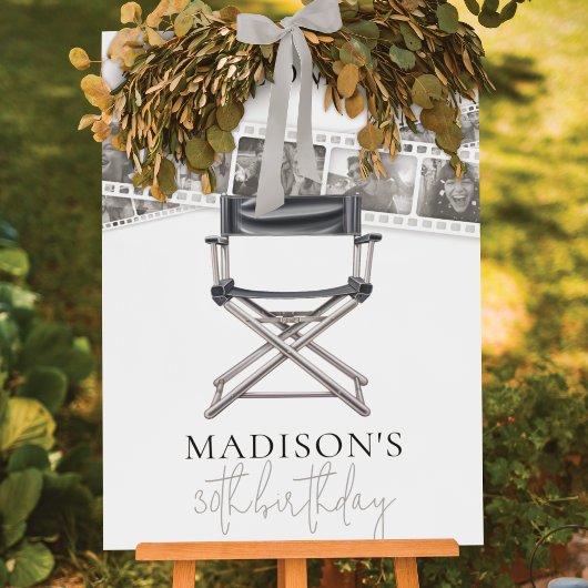 レトロ大人誕生日パーソナライズされたサインフィルムストリップ ポスター