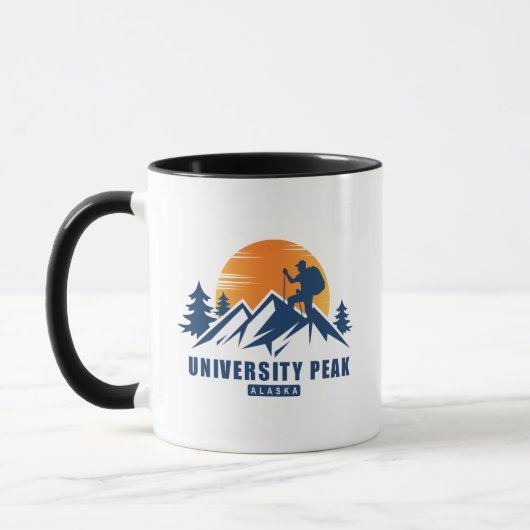 レトロ大学ピークハイクTシャツ マグカップ (左)
