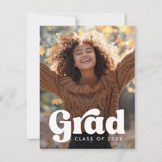 レトロ大学院修士課程写真修了生 サンキューカード (正面)