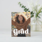 レトロ大学院修士課程写真修了生 サンキューカード (スタンド正面)