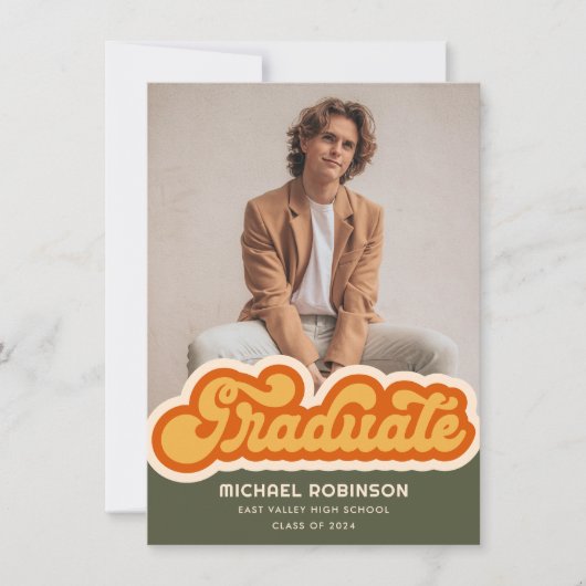 レトロ大学院写真のお知らせ 招待状 (正面)