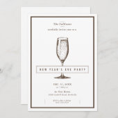 レトロ大晦日パーティー 招待状 (正面/裏面)