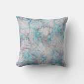 レトロ大理石スワールアクア抽象芸術枕 クッション (正面)