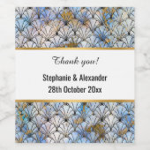 レトロ大理石パープルヴィンテージ模様ワインラベル ワインラベル (シングルラベル)