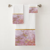 レトロ大理石ピンクマーメイドインスパイアバスルームセット バスタオルセット (インサイチュ)