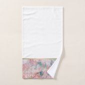 レトロ大理石花桃色アクアバスルーム用タオルセット バスタオルセット (ハンドタオル)