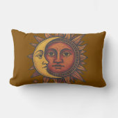 レトロ太陽と月 ランバークッション (正面)