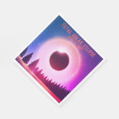 レトロ太陽の皆既食2024年4月8日 スタンダードランチョンナプキン (角)