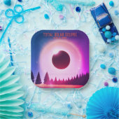 レトロ太陽の皆既食2024年4月8日 ペーパープレート (パーティー)