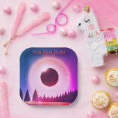 レトロ太陽の皆既食2024年4月8日 ペーパープレート (パーティー)