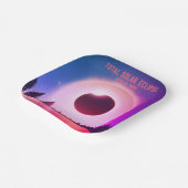 レトロ太陽の皆既食2024年4月8日 ペーパープレート (傾斜あり)