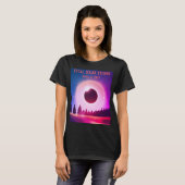 レトロ太陽の皆既食2024年4月8日 Tシャツ (正面フル)