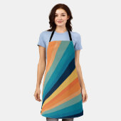 レトロ太陽光線 エプロン (着用した状態)