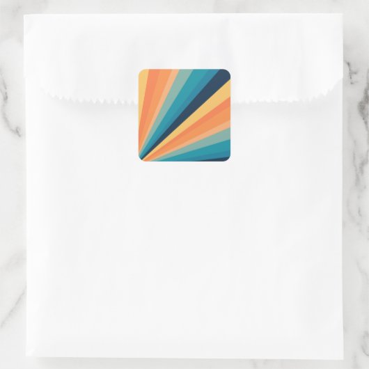 レトロ太陽光線 スクエアシール (バッグ)