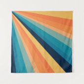 レトロ太陽光線 タペストリー (正面(横))