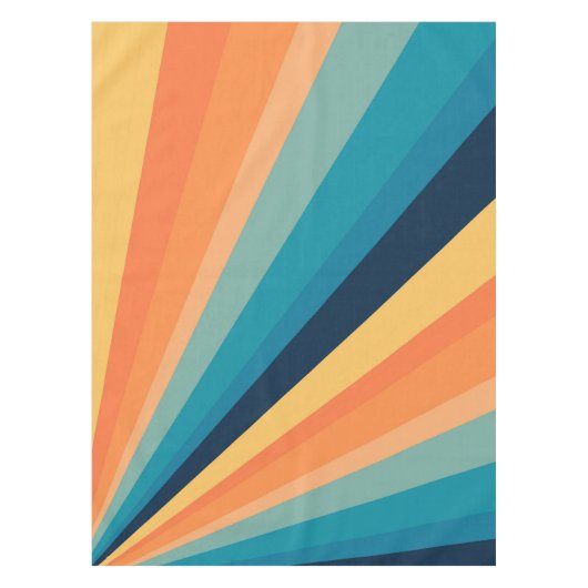 レトロ太陽光線 テーブルクロス (正面)