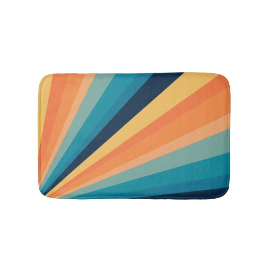 レトロ太陽光線 バスマット (正面)
