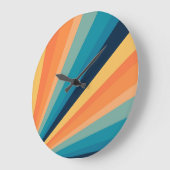 レトロ太陽光線 ラージ壁時計 (傾斜)