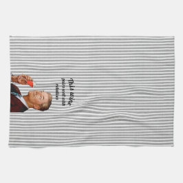 レトロ夫おもしろいワイン キッチンタオル