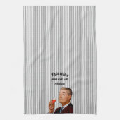 レトロ夫おもしろいワイン キッチンタオル (縦)