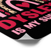 レトロ失読症は私の超能力の失読症読だ ポスター (角)