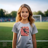 レトロ女子サッカーゴールキーパー トライブレンドTシャツ