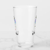 レトロ女子テニス選手のカスタム文字 タンブラーグラス (左)