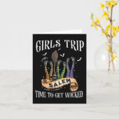 レトロ女子トリップ セイラム 時代はセイラム 1692 ハロウィン カード (黄色い花)