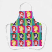 レトロ女子ポップ・アートの芸術 エプロン (正面)