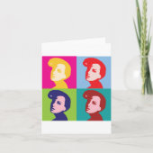 レトロ女子ポップ・アートの芸術 カード (正面)