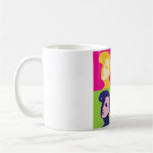 レトロ女子ポップ・アートの芸術 コーヒーマグカップ (左)