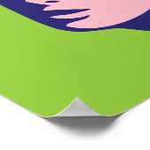 レトロ女子ポップ・アートの芸術 ポスター (角)