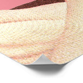 レトロ女性が標識を掲げる ポスター (角)