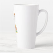 レトロ女性のカーボーイのピンアップアート カフェラテマグ (右)