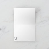 レトロ女性のカーボーイインウエスタンランドスケープ サンキューカード (内部)