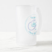 レトロ女性のカーボーイサロン飲み物用品 フロストグラスビールジョッキ (正面右)