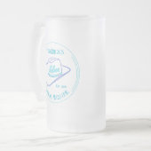 レトロ女性のカーボーイサロン飲み物用品 フロストグラスビールジョッキ (正面左)