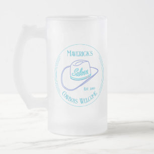 レトロ女性のカーボーイサロン飲み物用品 フロストグラスビールジョッキ