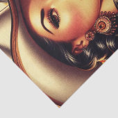 レトロ女性のカーボーイ 薄葉紙 (詳細)