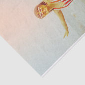 レトロ女性のビーチヴィンテージ写真の切り離し 薄葉紙 (詳細)