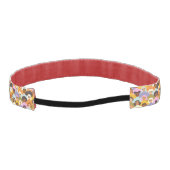 レトロ女性の世界のパターン アスレチックヘッドバンド (裏面)