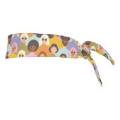 レトロ女性の世界のパターン タイヘッドバンド (回転90)