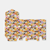 レトロ女性の世界のパターン フェイバーボックス (折り畳みなし)