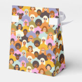 レトロ女性の世界のパターン フェイバーボックス (裏面サイド)