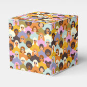 レトロ女性の世界のパターン フェイバーボックス (正面サイド)