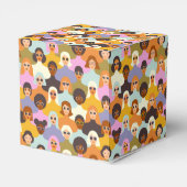 レトロ女性の世界のパターン フェイバーボックス (裏面サイド)