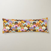 レトロ女性の世界のパターン ボディピロー (裏面)