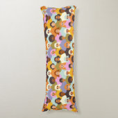 レトロ女性の世界のパターン ボディピロー (正面縦)